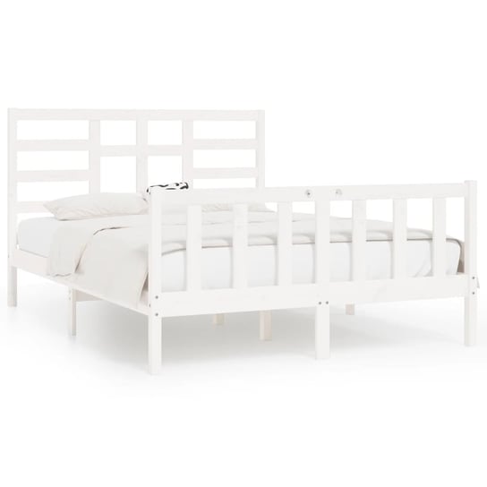 Rama łóżka drewniana 140x200cm, biała Inna marka