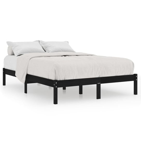 Rama łóżka drewniana 160x200 cm, czarna Inna marka