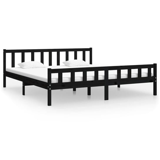 Rama łóżka drewniana 160x200 cm, czarna Inna marka