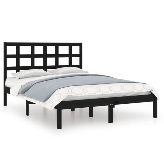 Rama łóżka drewniana, 160x200 cm, czarny Inna marka