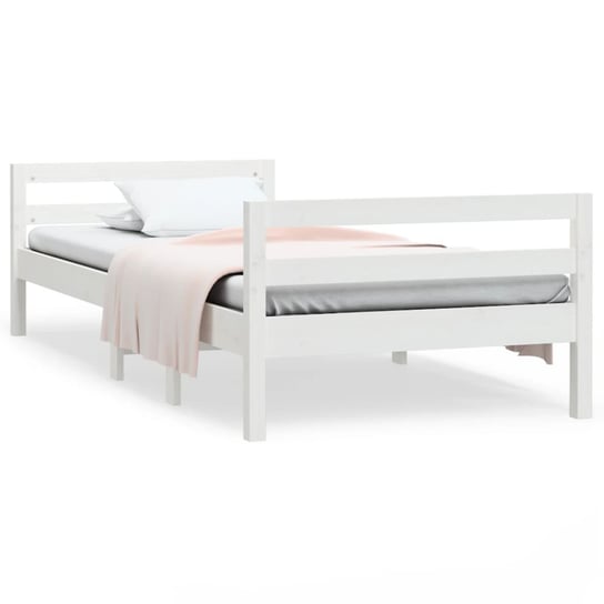 Rama łóżka drewniana 195,5x95,5x52,5 cm, biały Inna marka