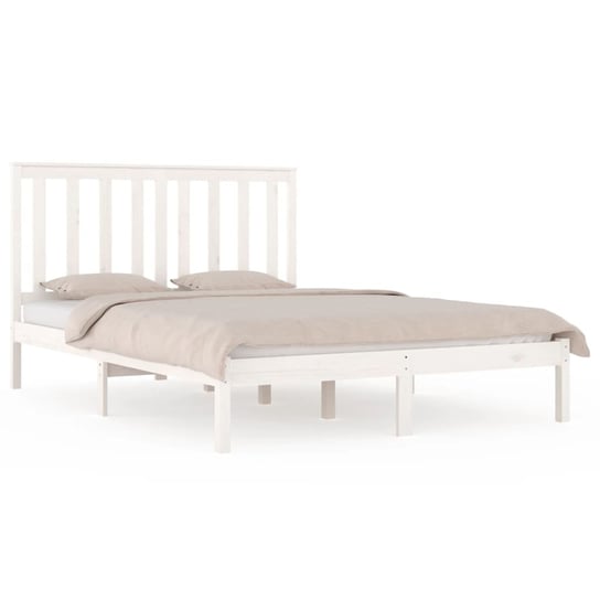 Rama łóżka drewniana, 205,5x185,5x31cm, biały, lit Inna marka