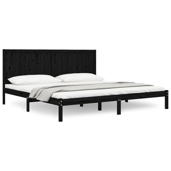 Rama łóżka drewniana 205,5x205,5x31 cm czarna Inna marka