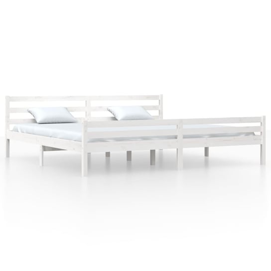 Rama łóżka drewniana 205,5x205,5x69,5cm, biały / AAALOE Inna marka