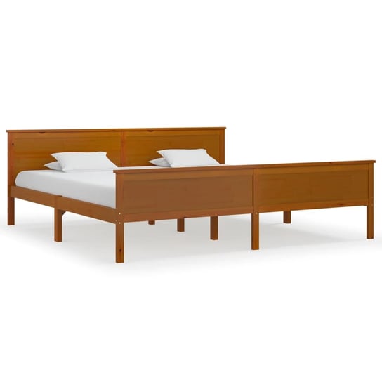 Rama łóżka drewniana 208x208x77 cm, kolor: miodowy Inna marka