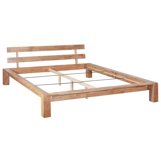 Rama łóżka drewniana brązowa, bez materaca, 160x200 vidaXL