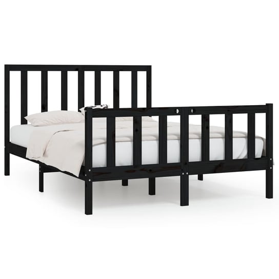 Rama łóżka drewniana, czarna, 205,5 x 166 x 100 cm Inna marka