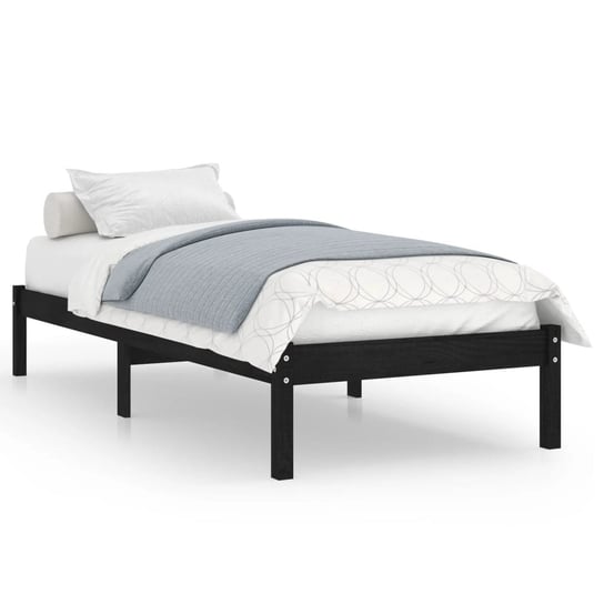 Rama łóżka drewniana czarna 205,5x105,5x31 cm 100x / AAALOE Inna marka