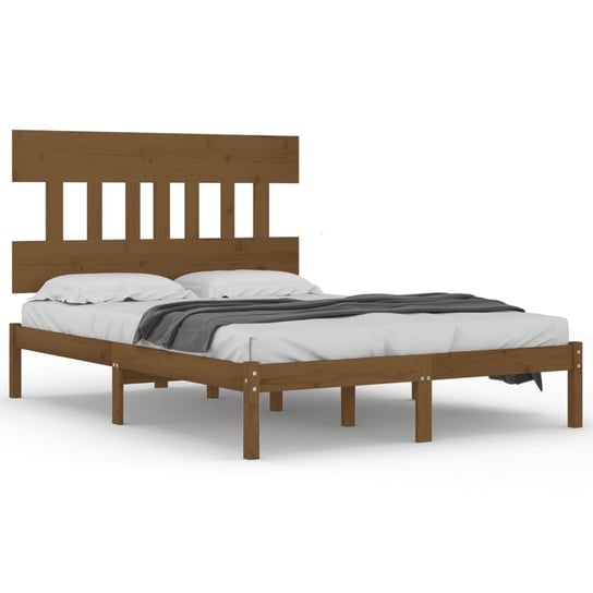 Rama łóżka drewniana, miodowy brąz, 205,5x155,5x31 Inna marka