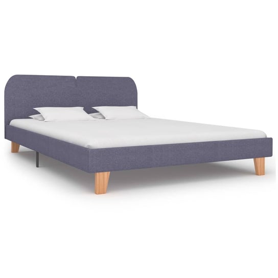 Rama łóżka drewno/żelazo, 208x185x80 cm, jasnoszar / AAALOE Inna marka