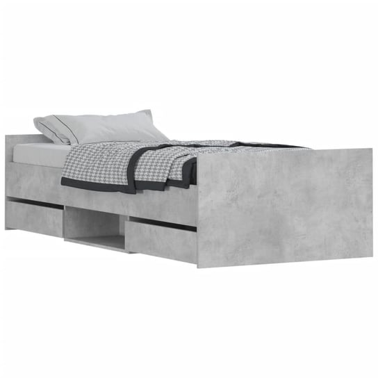 Rama łóżka drewnopochodna 193x93x50 cm szarość bet Inna marka