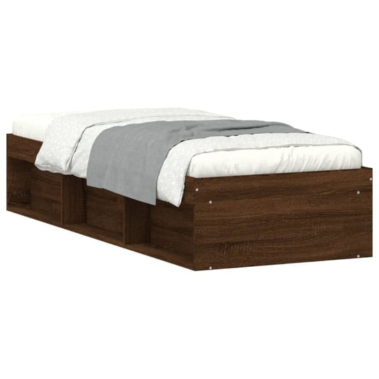 Rama łóżka drewnopochodna, brązowy dąb, 193x78x35 Inna marka