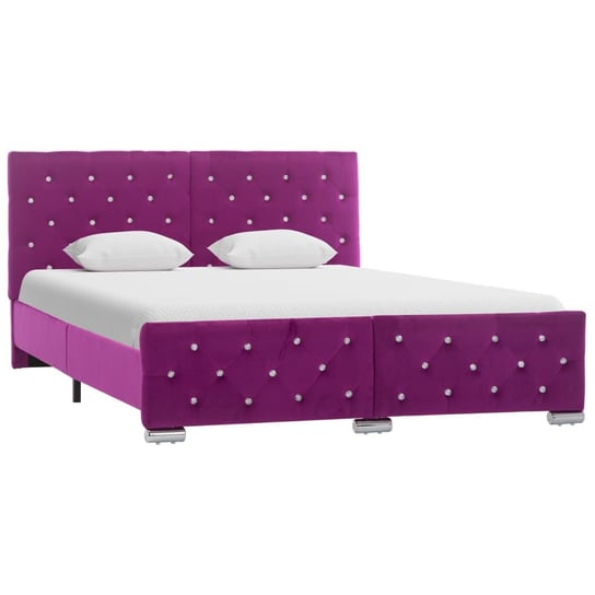 Rama łóżka, fioletowa, VidaXL 140x200 cm vidaXL