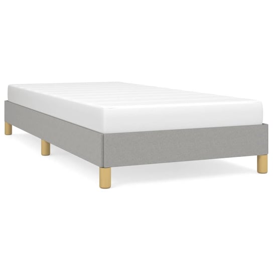 Rama łóżka jasnoszara 193x93x25 cm, aksamit, sklej / AAALOE Inna marka