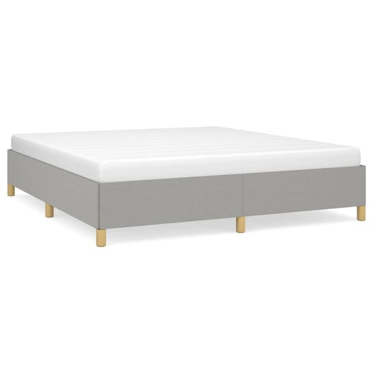 Rama łóżka - jasnoszary, 203x183x35 cm, tkanina, s / AAALOE Inna marka