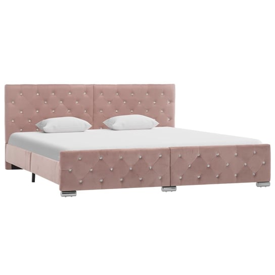 Rama łóżka klasyczna różowa 211x186x87 cm / AAALOE Inna marka