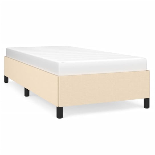 Rama łóżka kremowa, 193x93x35 cm, tkanina, sklejka / AAALOE Inna marka