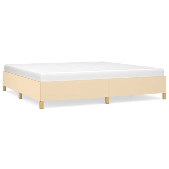 Rama łóżka kremowa, 203x203x35 cm, bez materaca Inna marka