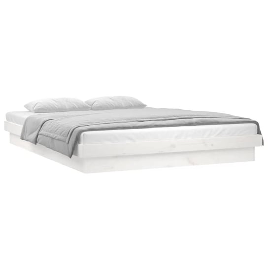 Rama łóżka LED 194x138,5x21cm biała / AAALOE Inna marka