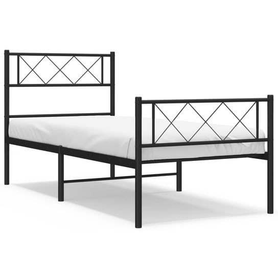 Rama łóżka metalowa czarna 207x112x90 cm Inna marka