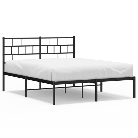 Rama łóżka metalowa, czarna, 207x125x90 cm Inna marka