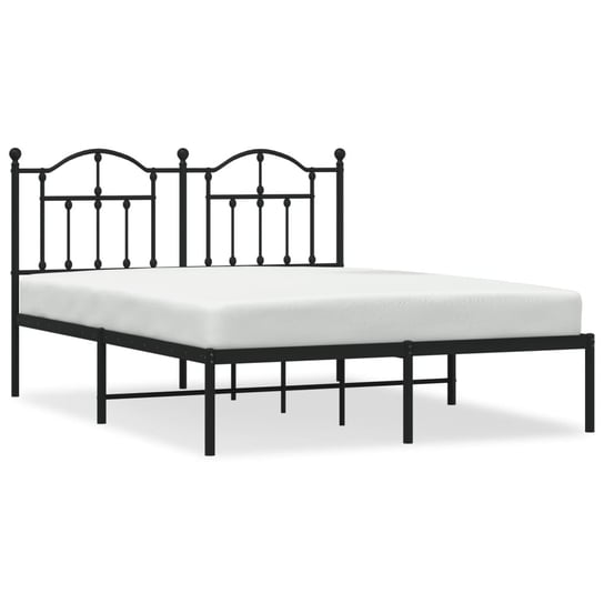 Rama łóżka metalowa czarna 207x146x97 cm Inna marka