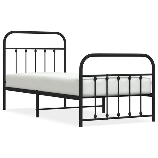 Rama łóżka metalowa czarna 207x95x100 cm Inna marka
