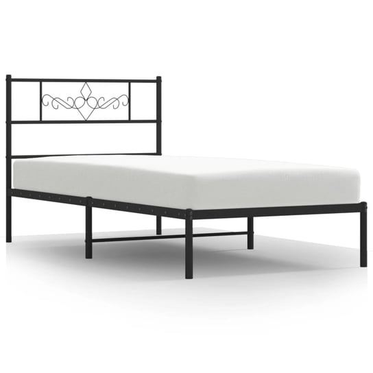 Rama łóżka metalowa czarna 207x95x90 cm Inna marka