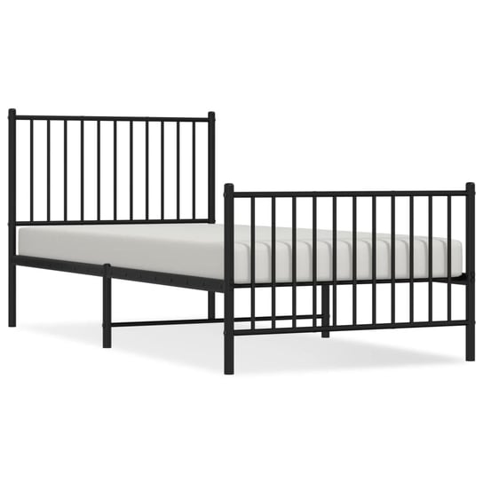 Rama łóżka metalowa czarna 90x200 cm, solidna i el / AAALOE Zakito Home