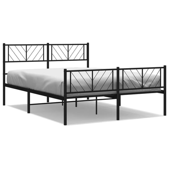 Rama łóżka metalowa, klasyczna, czarna, 196x146x90 Inna marka