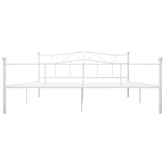 Rama łóżka metalowa w kolorze białym, 180 x 200 cm Shumee
