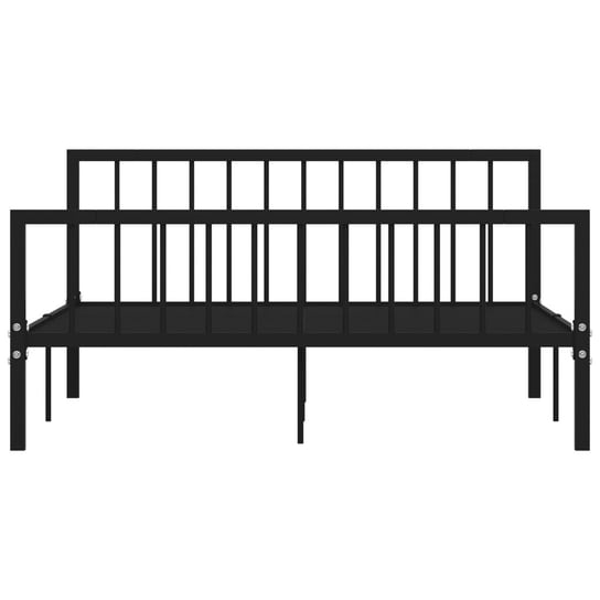 Rama łóżka metalowa w kolorze czarna, 160 x 200 cm Shumee