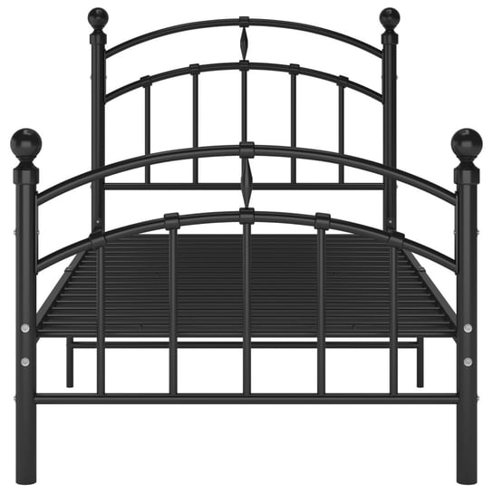 Rama łóżka metalowa w kolorze czarnym, 100 x 200 cm Shumee