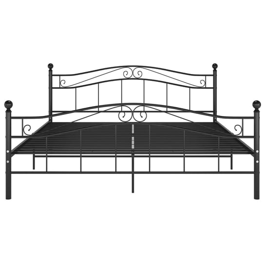 Rama łóżka metalowa w kolorze czarnym, 160x200 cm Shumee