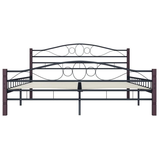 Rama łóżka metalowa w kolorze czarnym, 200 x 200 cm Shumee