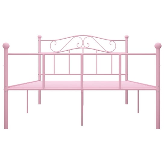 Rama łóżka metalowa w kolorze różowym, 120 x 200 cm Shumee