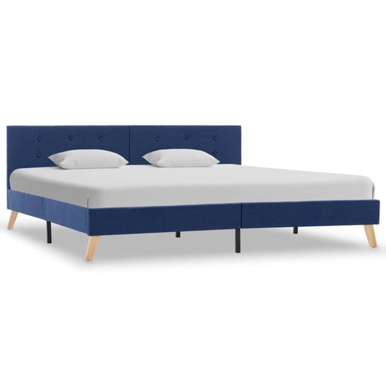 Rama łóżka niebieska, tkaninowa, 180x200 vidaXL