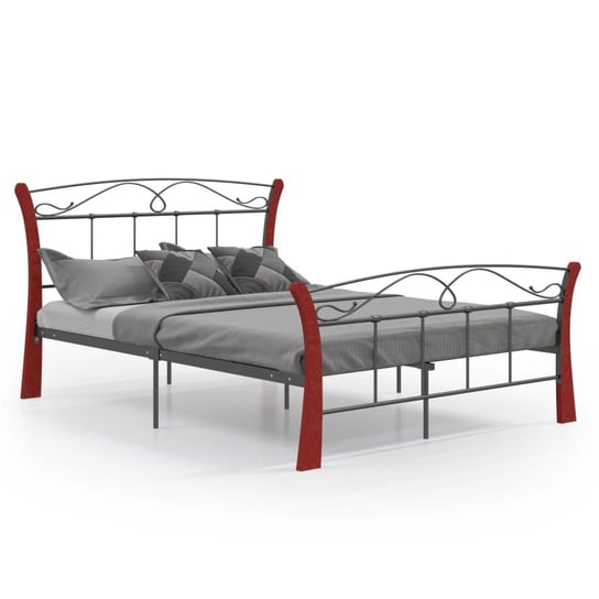 Rama łóżka podwójna, metal/dąb, 206x120x100 cm, cz Inna marka