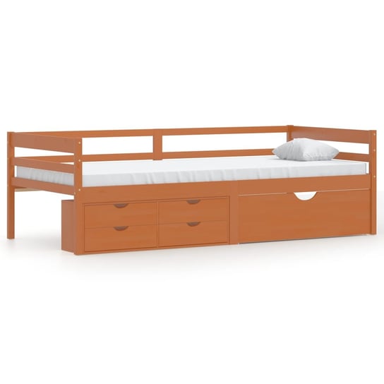 Rama łóżka sosnowa, 206x96x65 cm, kolor brązowy / AAALOE Inna marka
