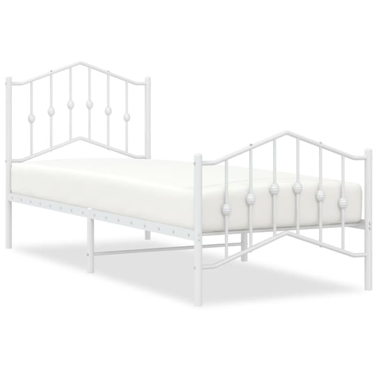 Rama łóżka stalowa 207x95x98cm biała Inna marka