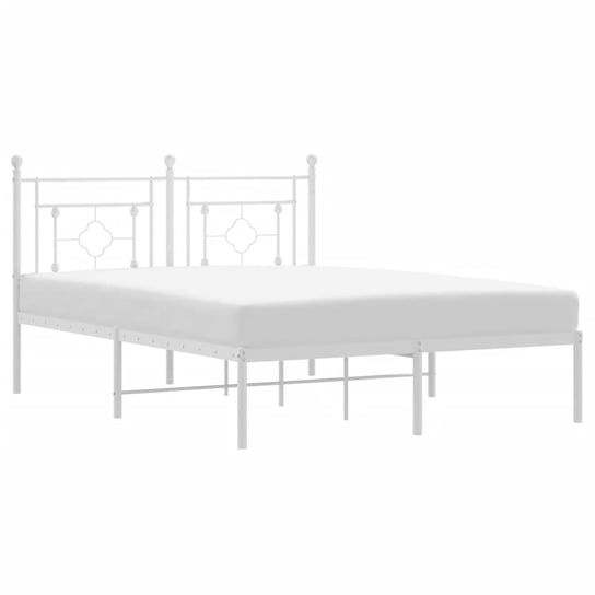 Rama łóżka stalowa biała 207x146x97 cm Inna marka