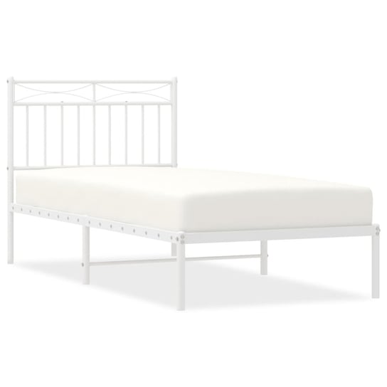 Rama łóżka stalowa, biała, 207x95x91 cm Inna marka