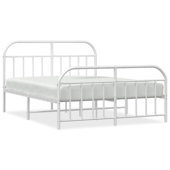Rama łóżka stalowa, biały, 207x187x100 cm Zakito