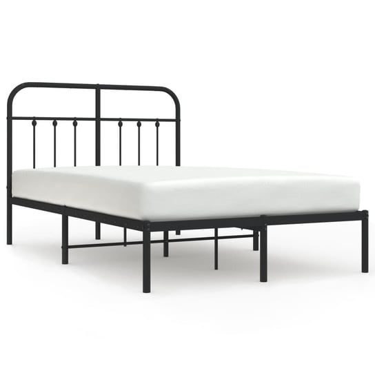 Rama łóżka stalowa, czarna, 196x125x100 cm Inna marka