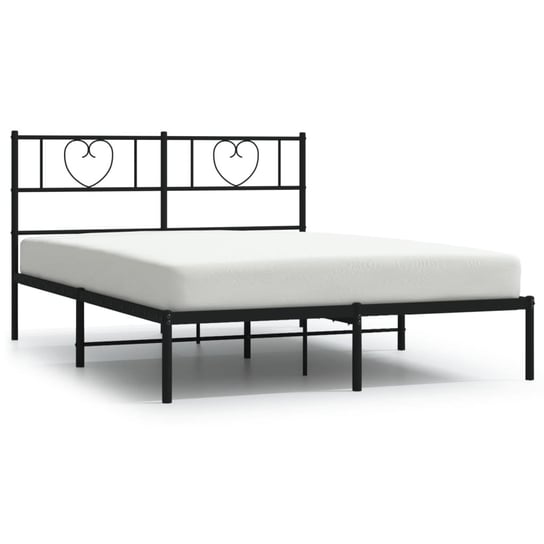 Rama łóżka stalowa czarna, 196x146x90 cm Inna marka
