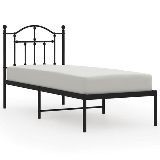 Rama łóżka stalowa, czarna, 196x80x97 cm Inna marka