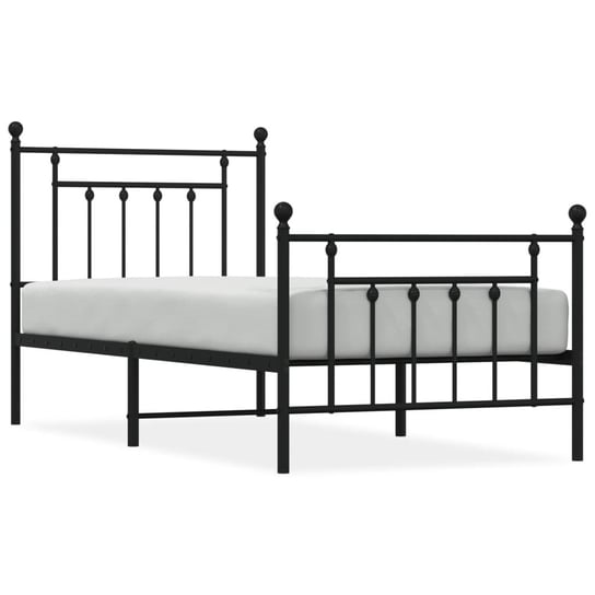 Rama łóżka stalowa czarna 196x95x97 cm Inna marka