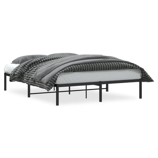 Rama łóżka stalowa czarna 207x156x31 cm Inna marka