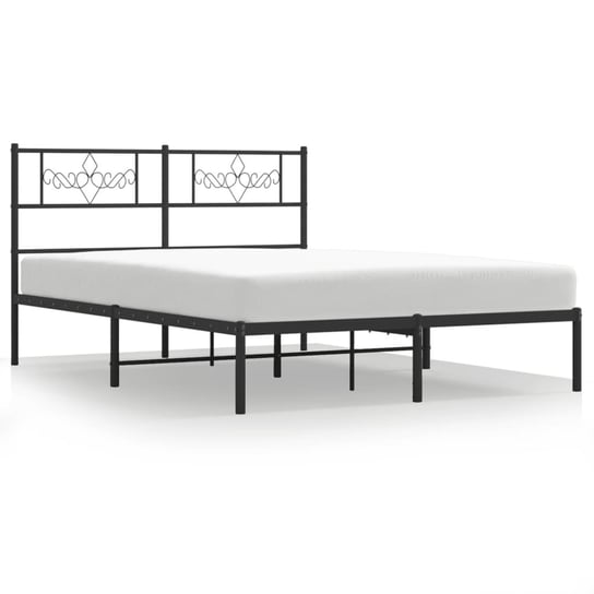 Rama łóżka stalowa czarna 207x156x90 cm Inna marka