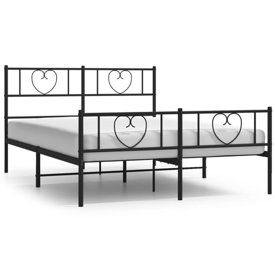 Rama łóżka stalowa, czarny, 196x142x90 cm Inna marka